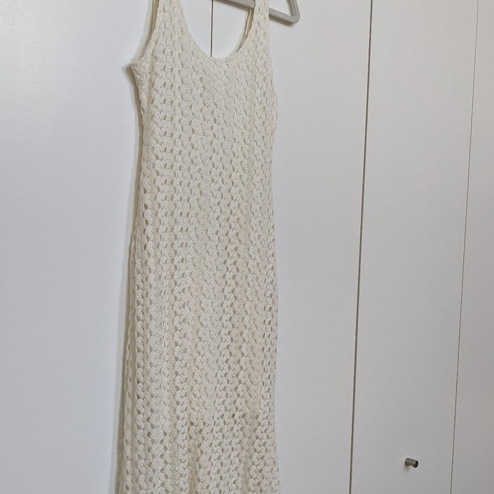 Xhilaration White Knit Dress with slip - Picture 8 of 8